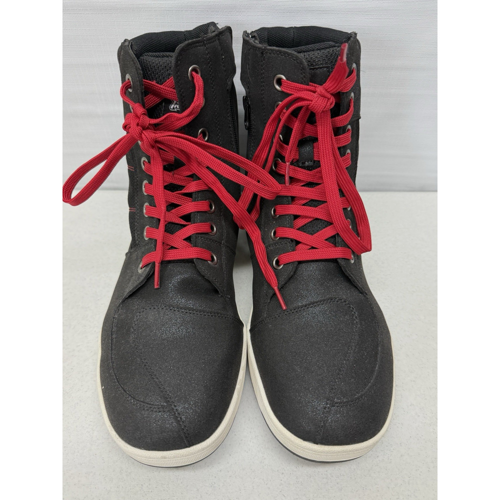 IRON JIAS JIA-XZ001 Motorcycle Shoes Mens 12.5 Ankle Protective Gear Black Red